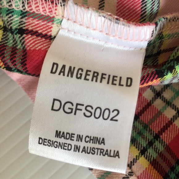 DANGERFIELD 18 plus size womens pleated plaid mini skirt pink green tartan curvy - Picture 4 of 16